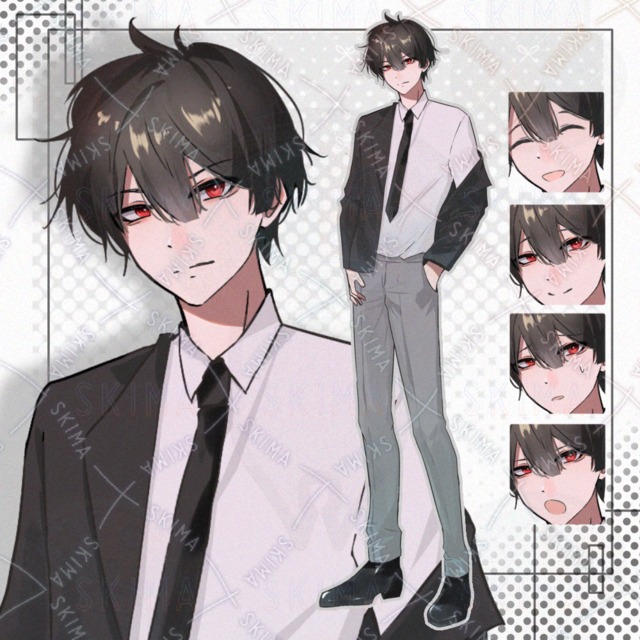 【立ち絵】男性 黒髪