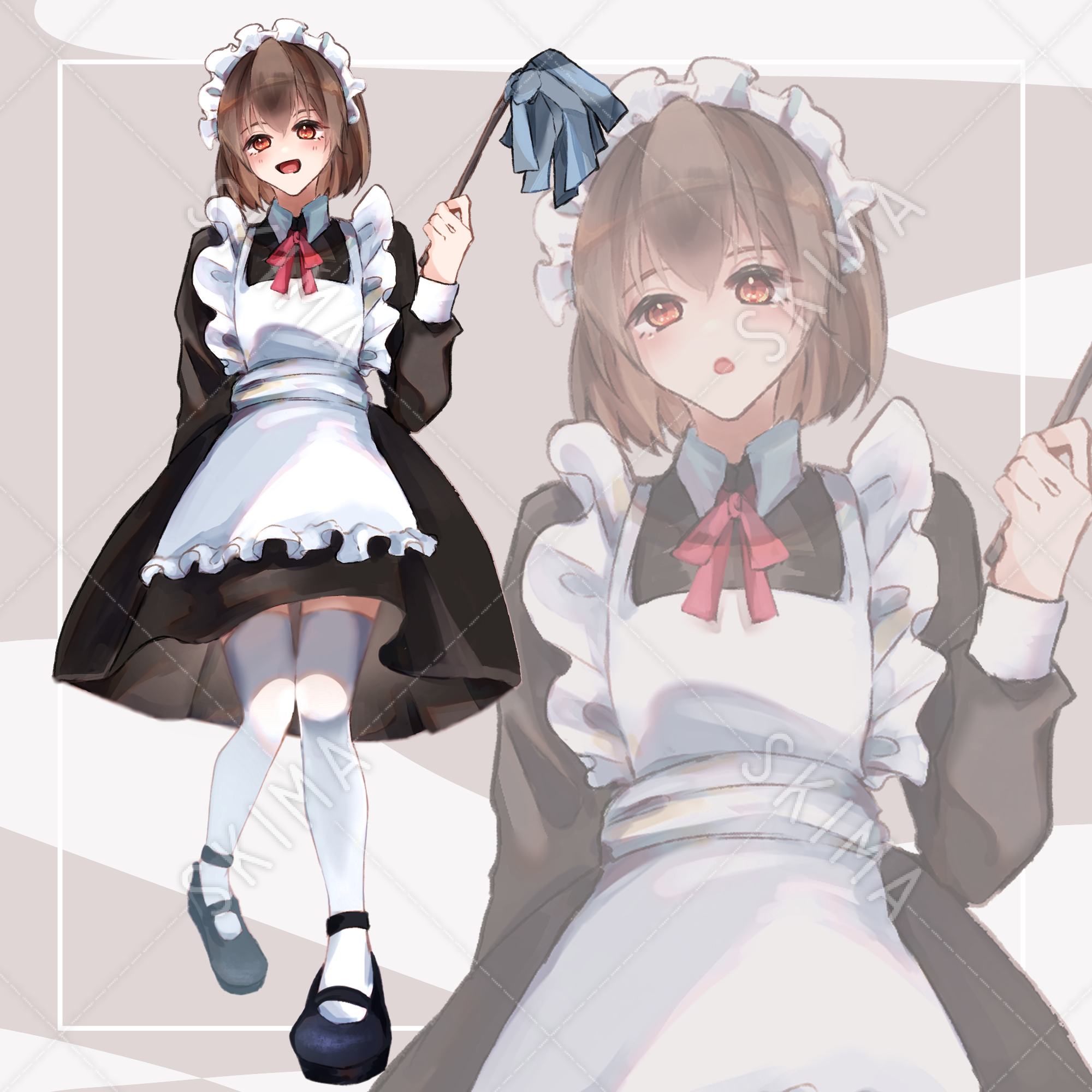 立ち絵 メイドの女の子 表情差分6種 スキマ スキルのオーダーメイドマーケット Skima