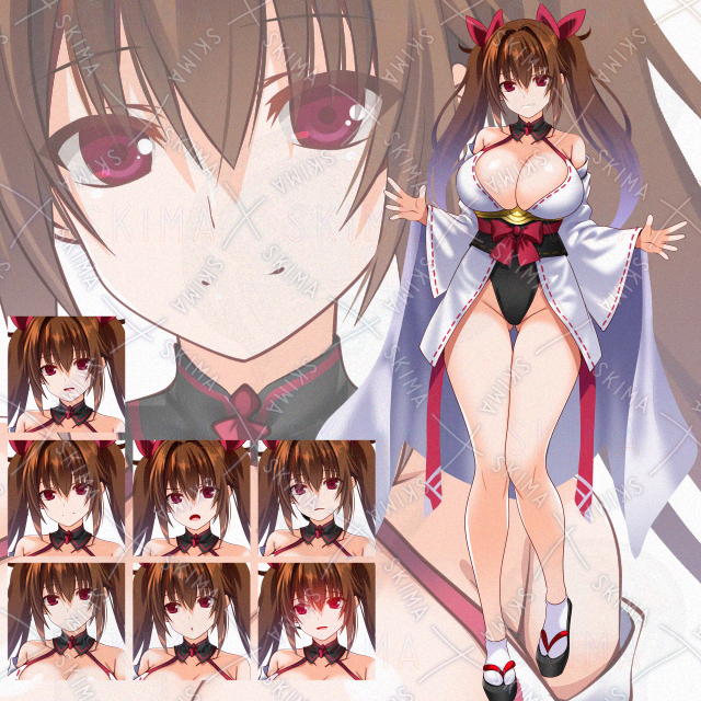 【表情７種】ツインテール和風ファンタジー少女