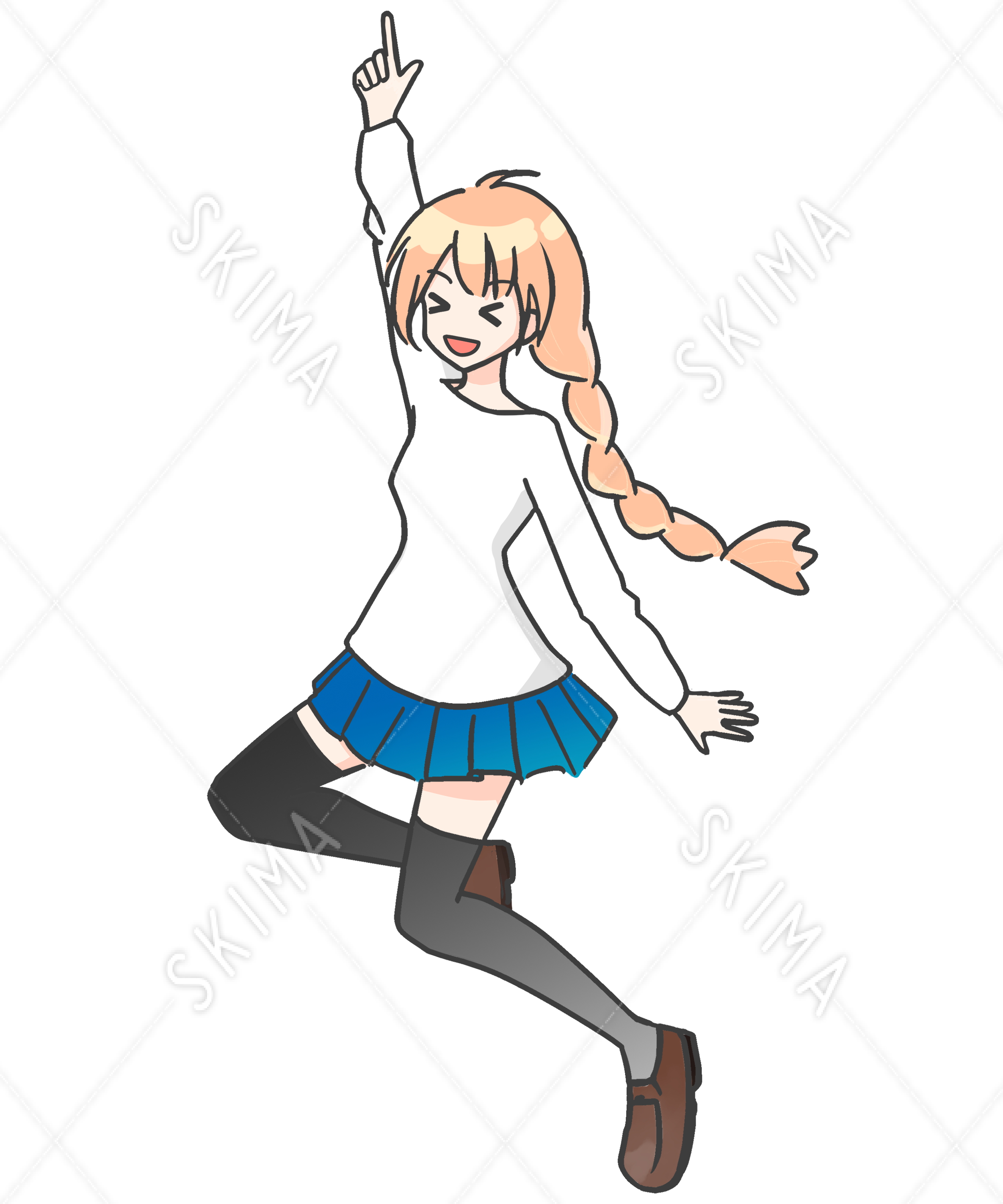 立ち絵 飛び跳ねる女の子 スキマ スキルのオーダーメイドマーケット Skima