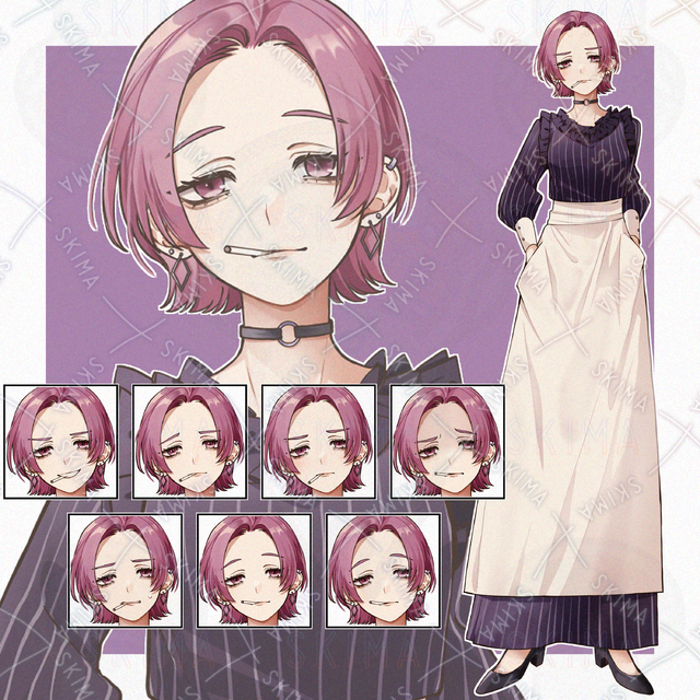 ガラ悪メイドさん【立ち絵 表情7種類】