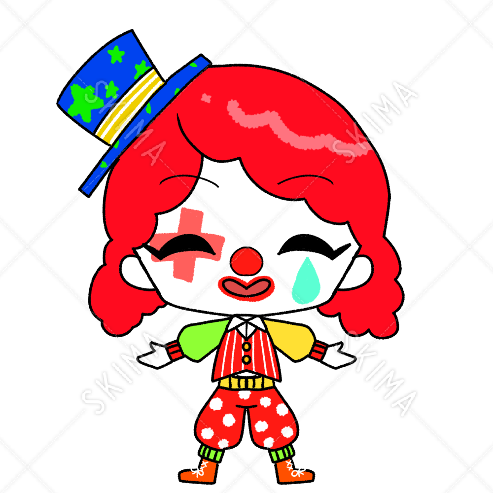 ピエロ イラスト スキマ スキルのオーダーメイドマーケット Skima