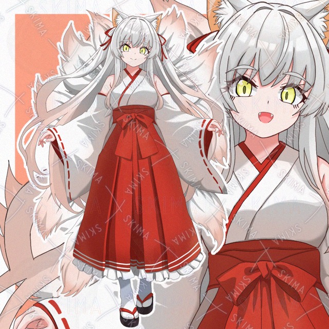 【表情差分10種】九尾の巫女