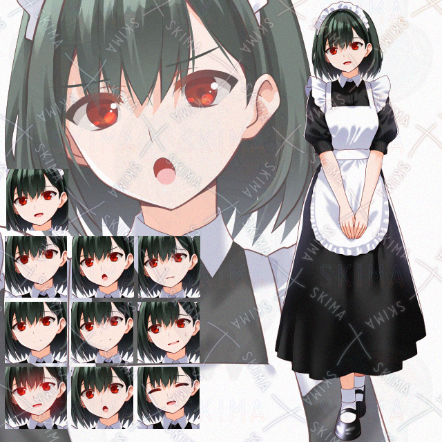 【表情１０種】メイド少女