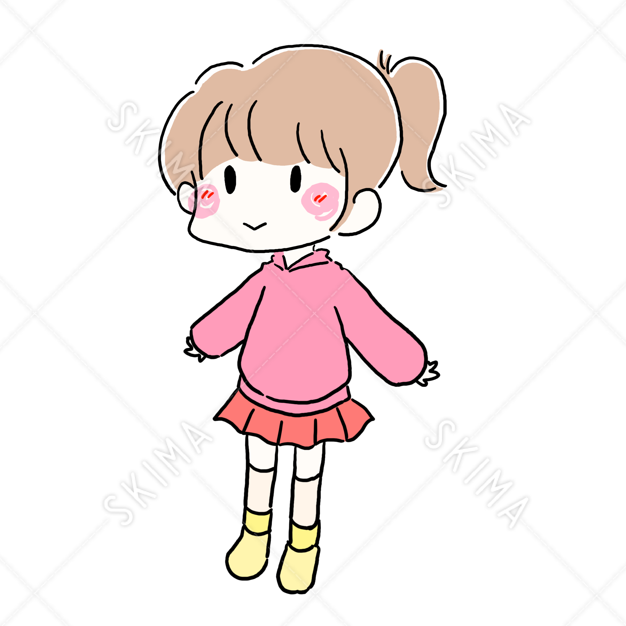 かわいい ゆるふわ女の子 表情差分 全身 スキマ スキルのオーダーメイドマーケット Skima