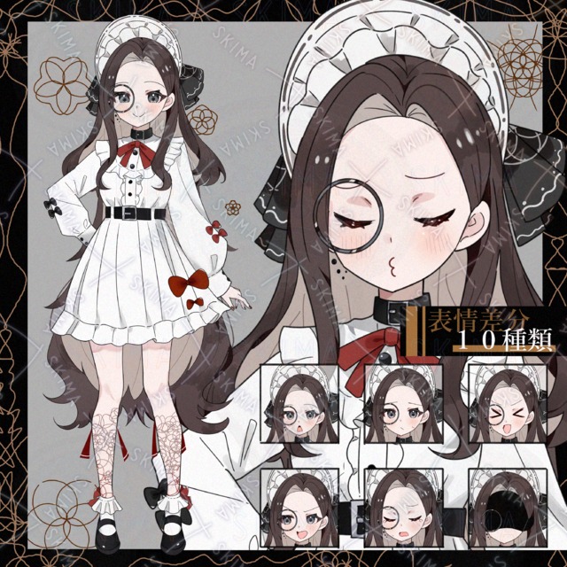 お嬢さん【表情差分１０種類】