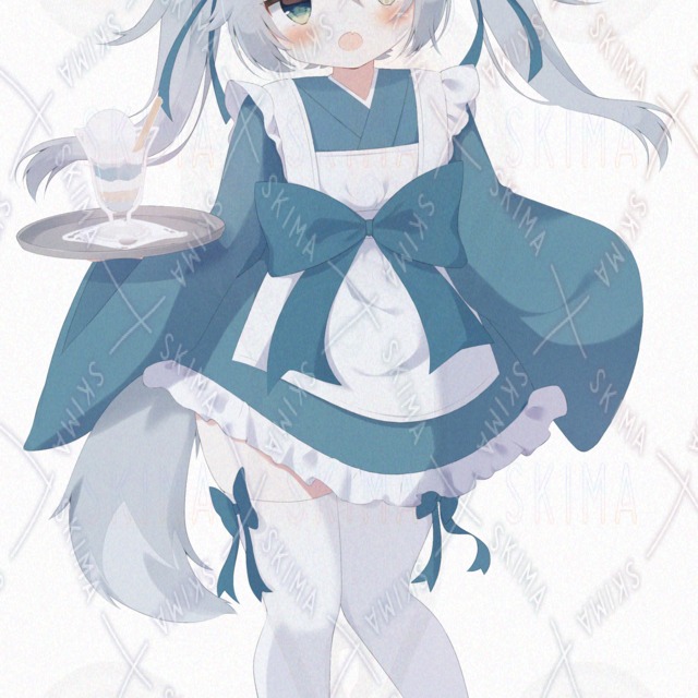 オオカミメイドモチーフ　女の子 イラスト