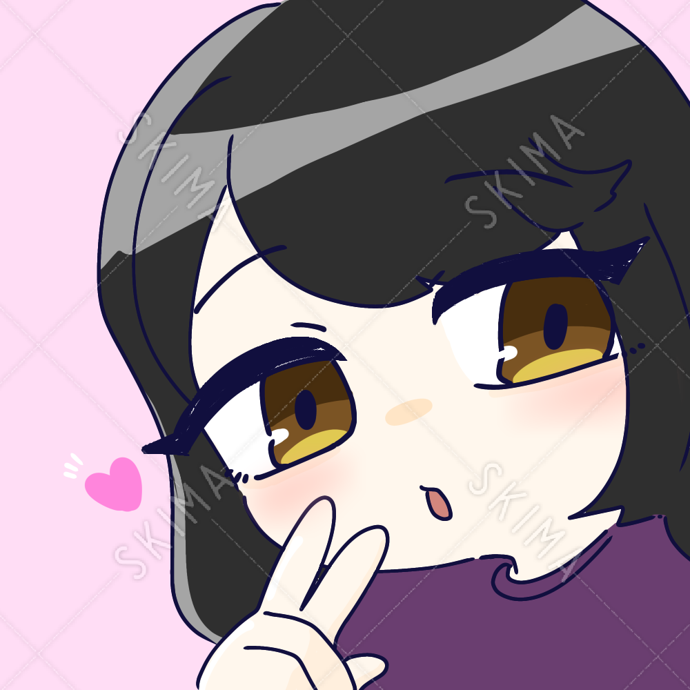 女の子 ピース アイコン イラスト スキマ スキルのオーダーメイドマーケット Skima