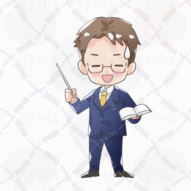 선생님 강사 지시봉을 든 남자 미니 캐릭터 상품 이미지 6번째