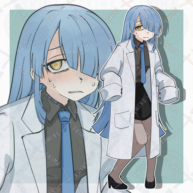 目隠れ白衣ちゃん