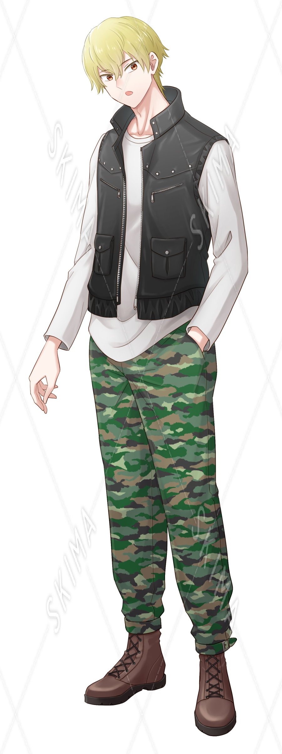 迷彩柄ボトムの男性 スキマ スキルのオーダーメイドマーケット Skima