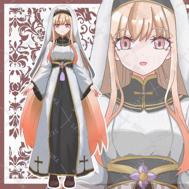 【表情差分10種】シスターの女性