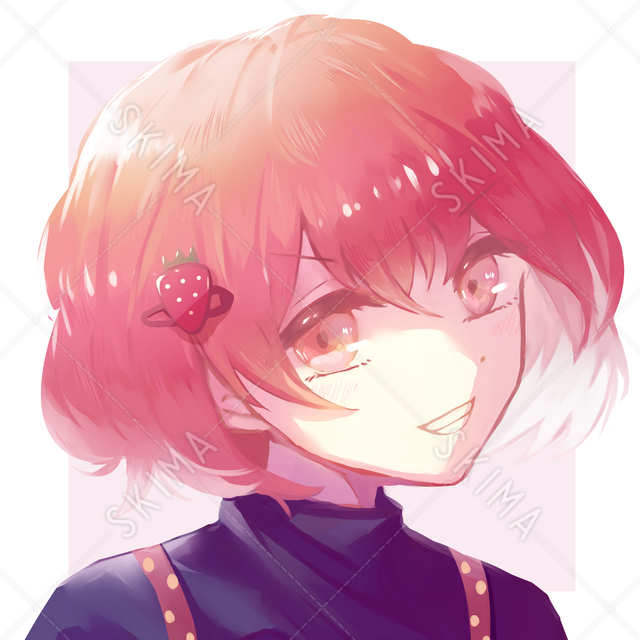 【SNSアイコン等に】かわいい系のイチゴな女の子