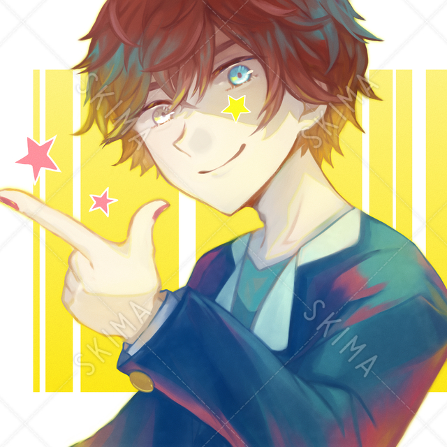 【SNSアイコン等に】カラフルな男の子