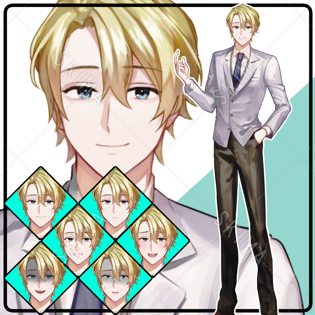 金髪男子 差分全6種 スキマ スキルのオーダーメイドマーケット Skima