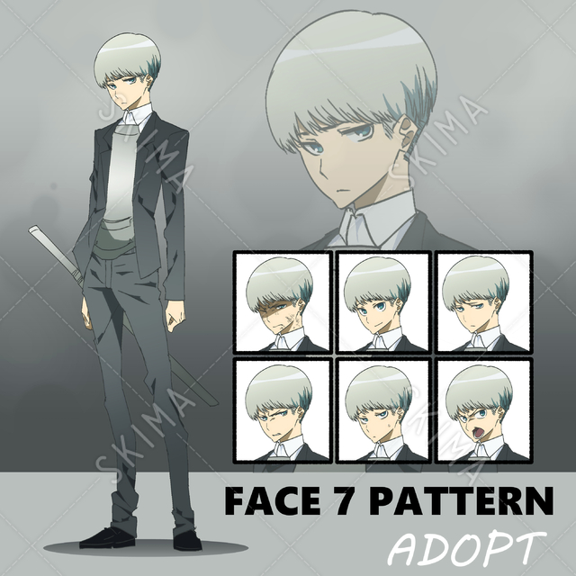 【表情7種】スーツ侍