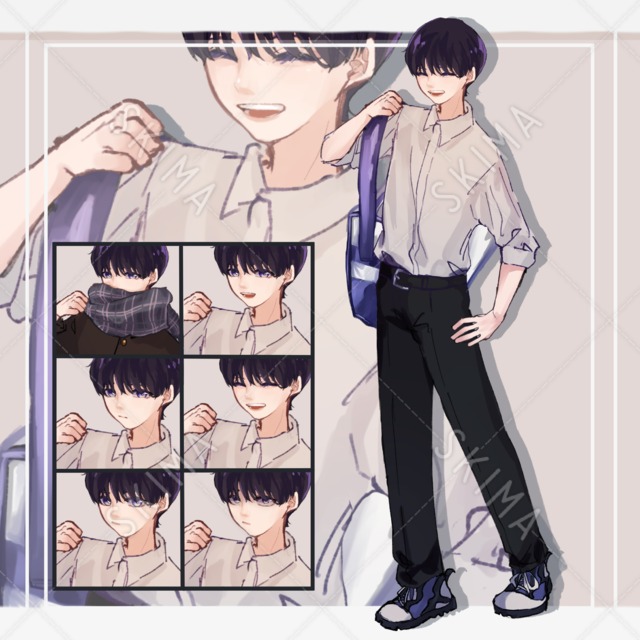 ⭐︎三連休中お値下げ！　学ラン少年【表情差分・衣装差分あり】