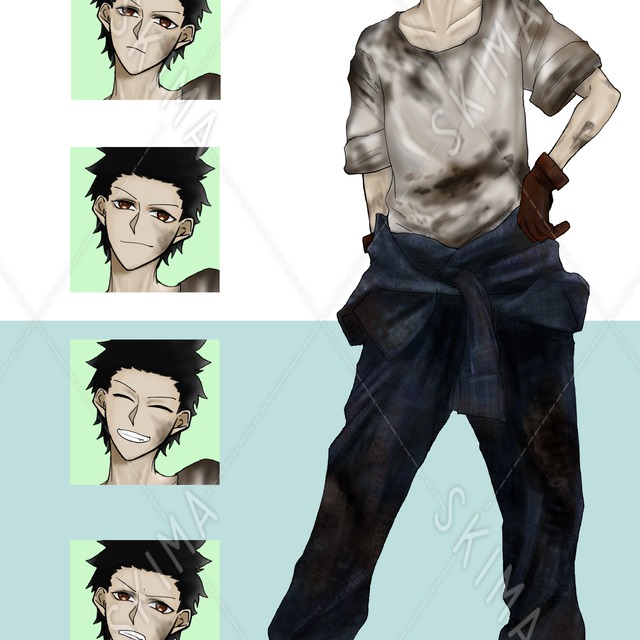 【値下げ】整備師全身立ち絵（差分全5種）