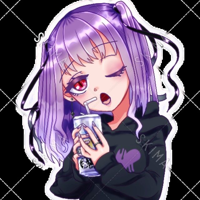 病みかわいい系の女の子のアイコン スキマ スキルのオーダーメイドマーケット Skima