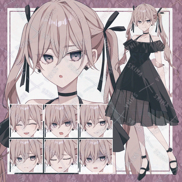 【表情７種】ツインテールの女の子