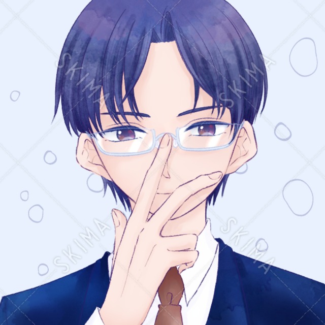 メガネ男子 アイコン スキマ スキルのオーダーメイドマーケット Skima