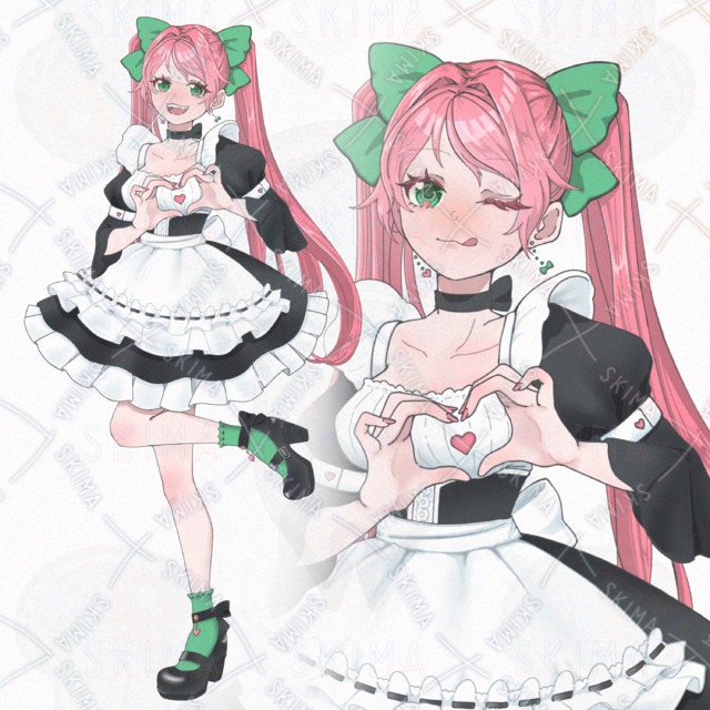 桜色の髪のメイドさん