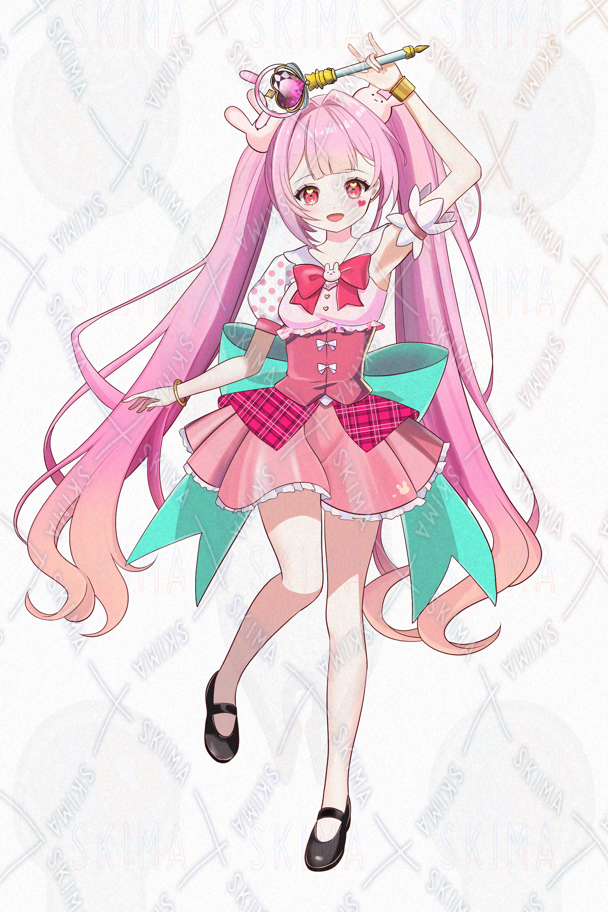 変身立ち絵セット】ピンク髪×魔法少女！ | SKIMA（スキマ）