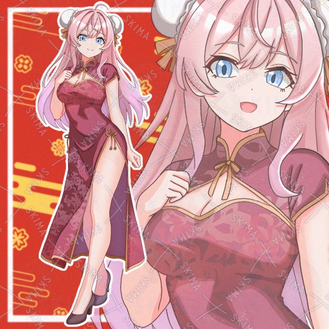 【表情差分10種】チャイナドレス少女