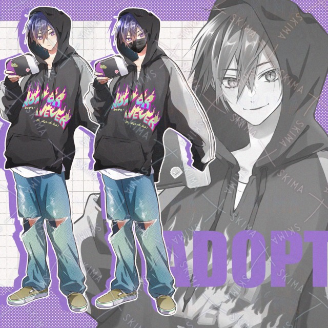 ゲーム好き男子【表情差7種+マスク】