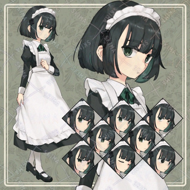 【表情差分8種】メイドさん