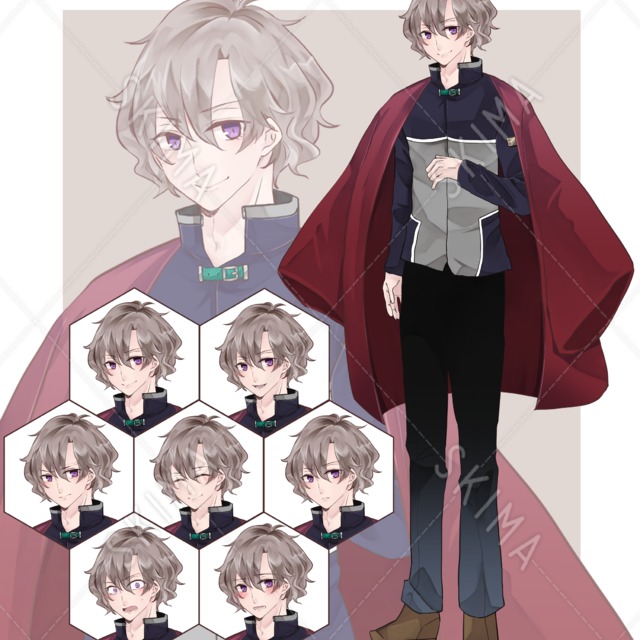 男の人（表情7種）