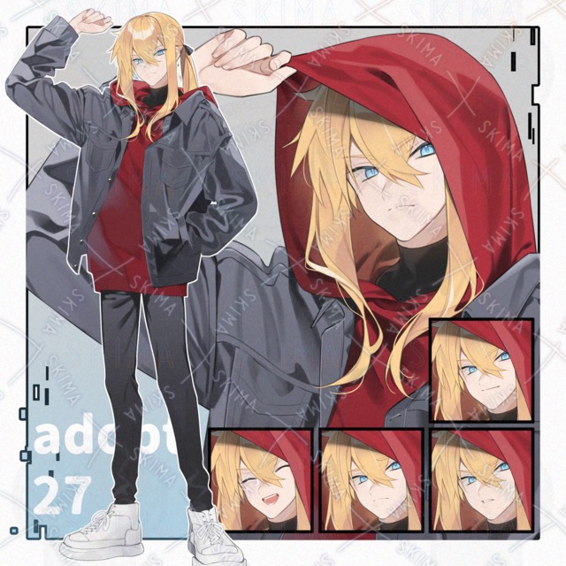 adopt27【表情5種・フード着脱】