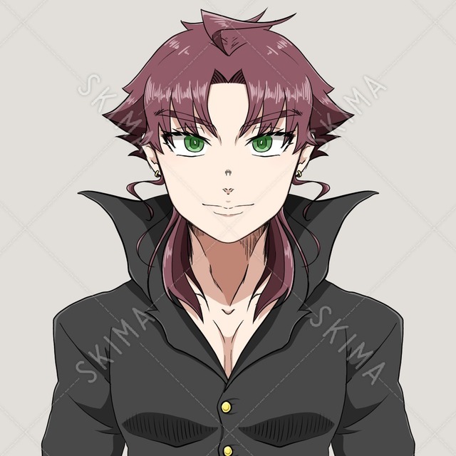 襟足長めの男性