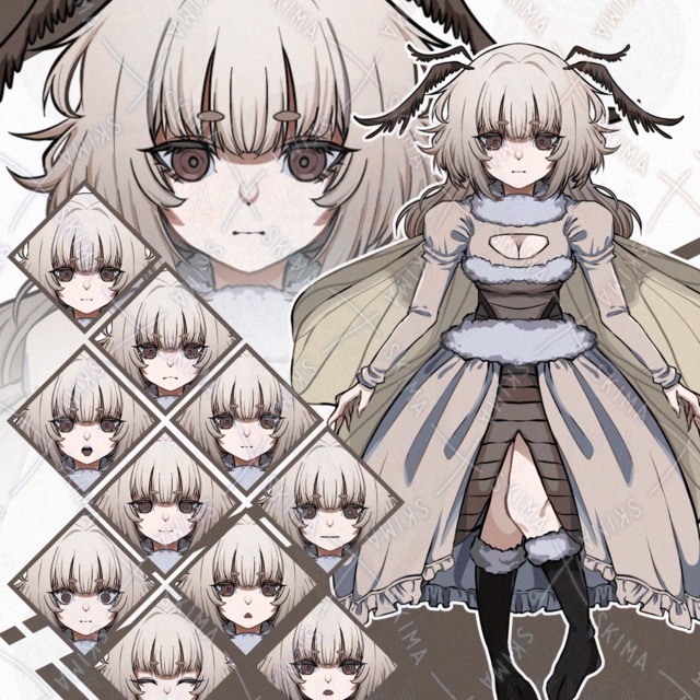 【期間限定SALE！】表情10種　カイコガの女の子【5/4まで！】adopt19