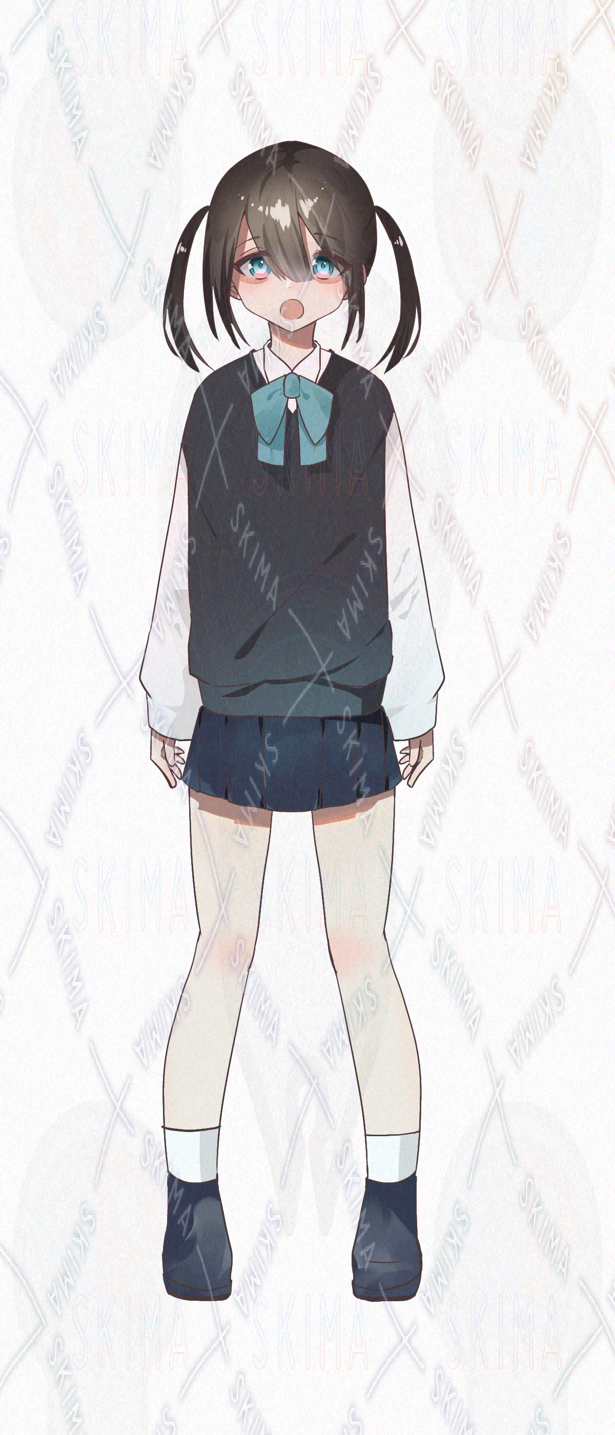 ゆるふわピンクツインテールの女の子立ち絵販売します ツインテールの日 ツインテールしか勝たん🎀🖤 」|あでりーぬの