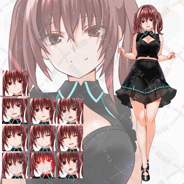 【表情１０種】ツインテール少女