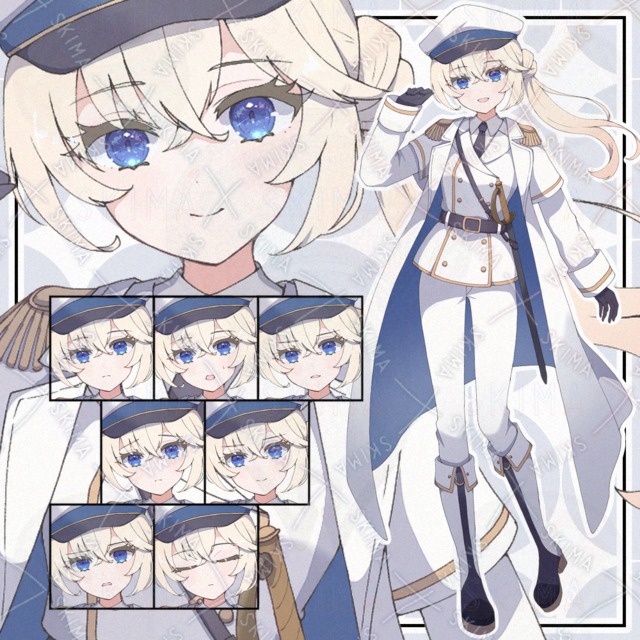 【adopt】軍人風の人【表情9種】