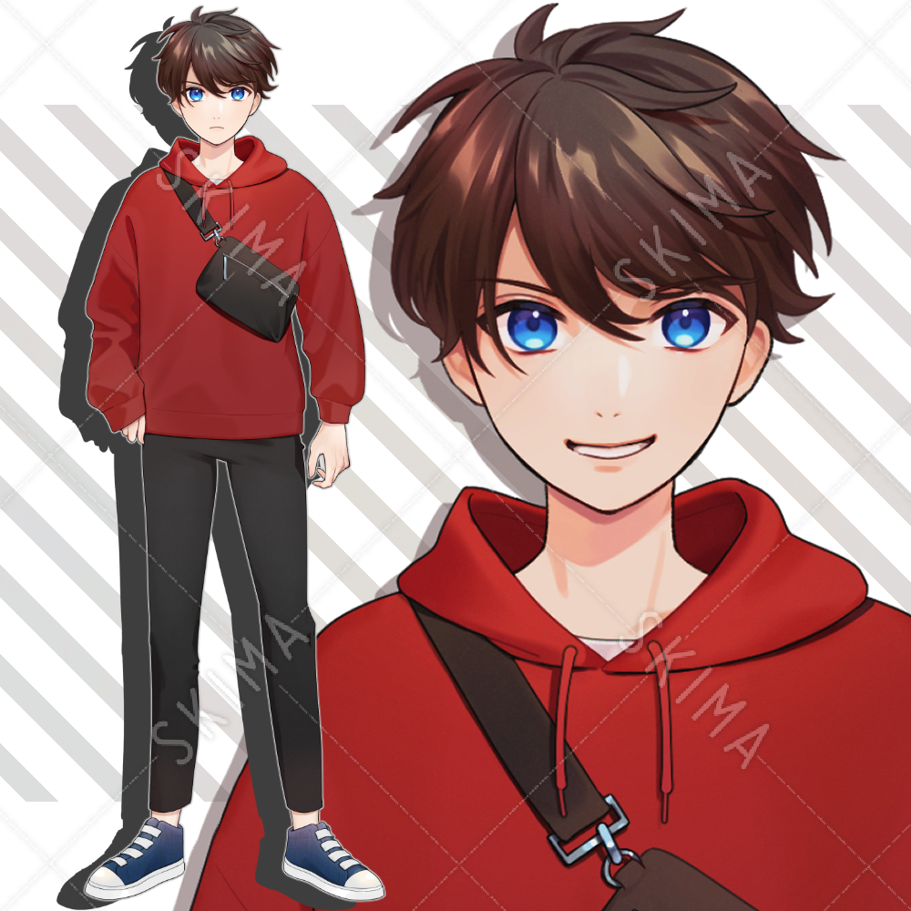 表情8種 パーカー男子 スキマ スキルのオーダーメイドマーケット Skima