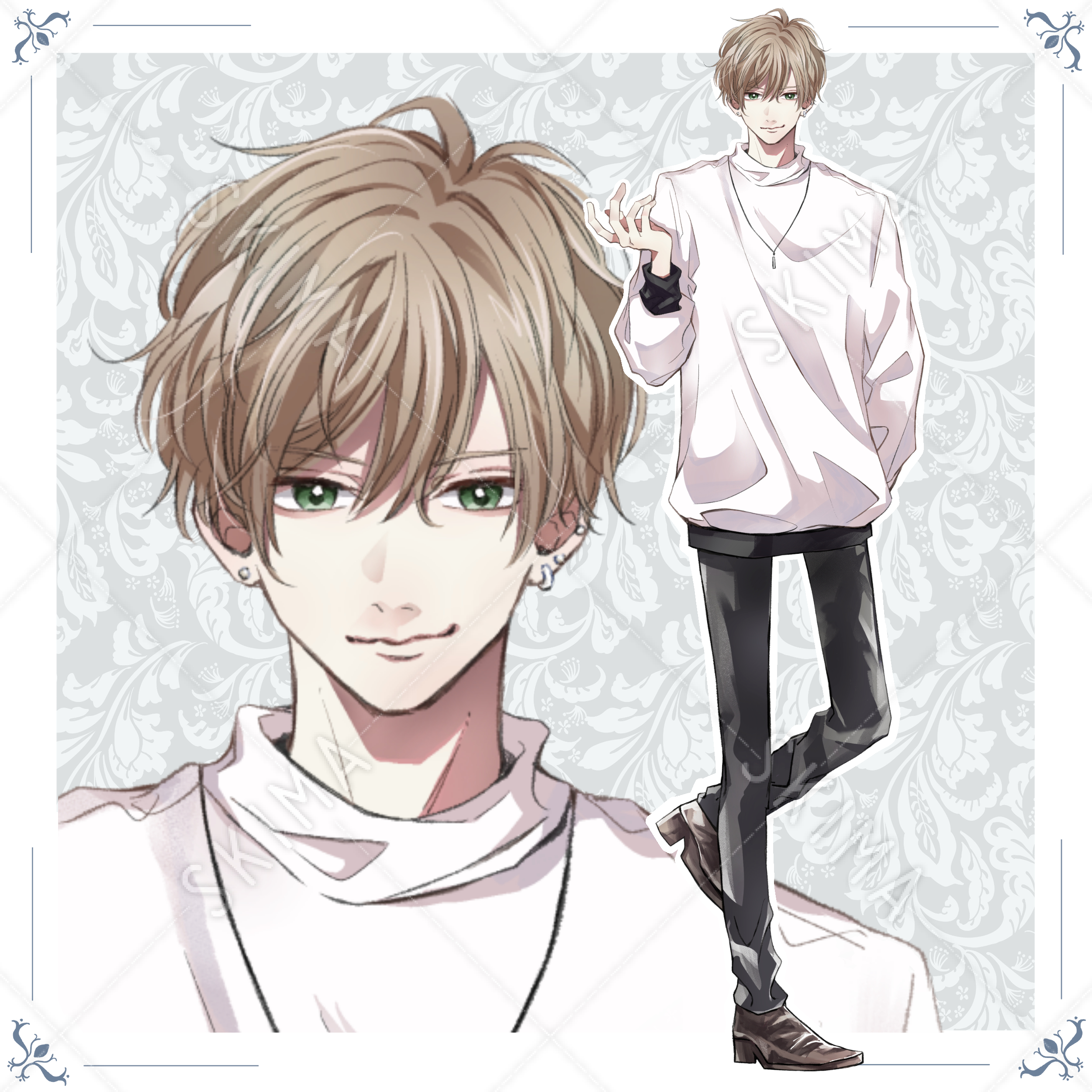 表情差分8種類 成人男性 茶髪 スキマ スキルのオーダーメイドマーケット Skima