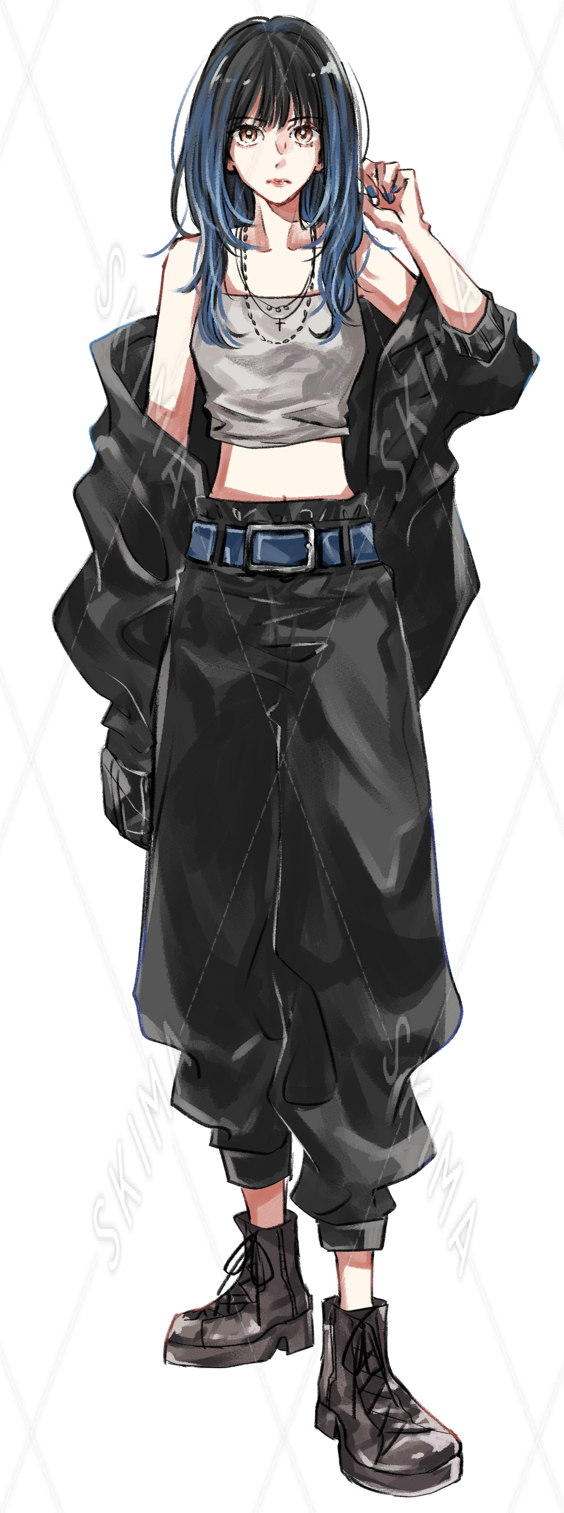 青髪女子 表情差分5種類 スキマ スキルのオーダーメイドマーケット Skima