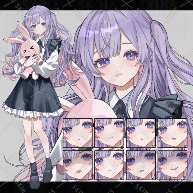 少女立ち絵【表情8種】