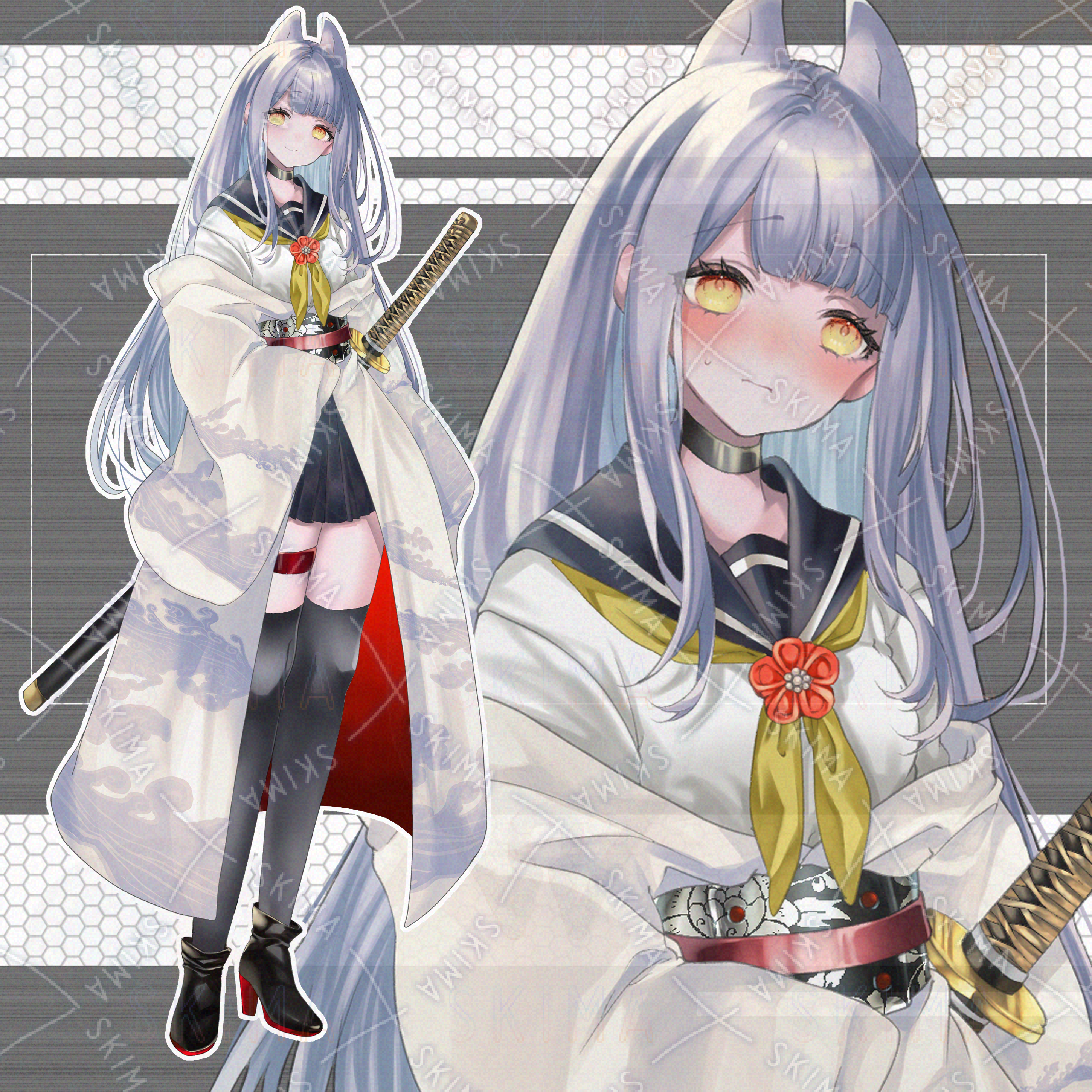 adopt] 着物×セーラー服の女の子 | SKIMA（スキマ）