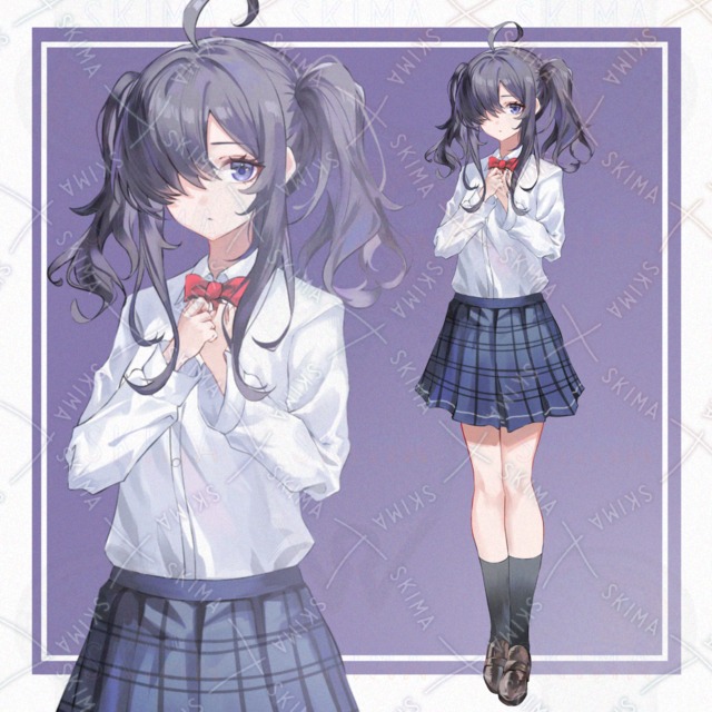 【表情8種】おとなしめな女子高生