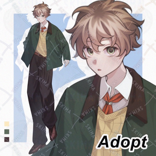 【Adopt】くせっ毛青年 表情差分10種