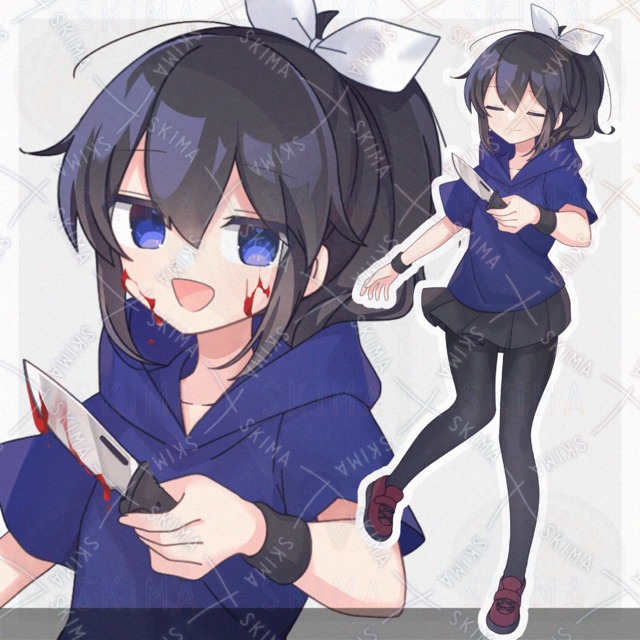 目にハイライトのない暗殺者な女の子