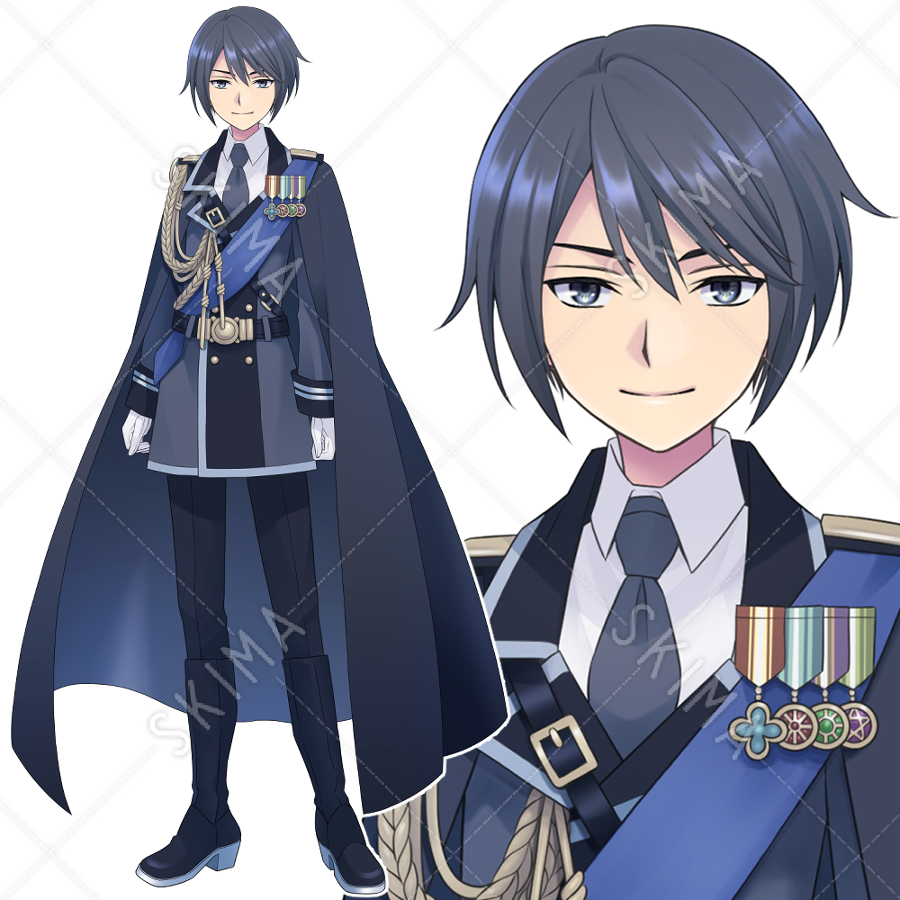 軍服マントの青年 表情4種 スキマ スキルのオーダーメイドマーケット Skima