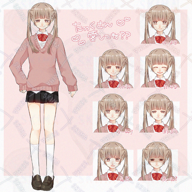 【表情差分7種】女子高生