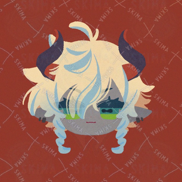 【表情4種】魔族っぽい男性のSNSアイコン