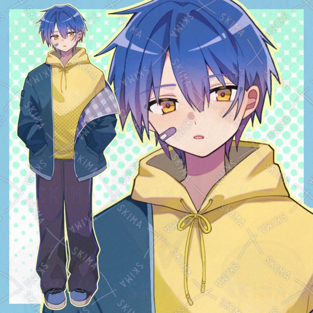 【表情10種】adopt2  青髪の男の子