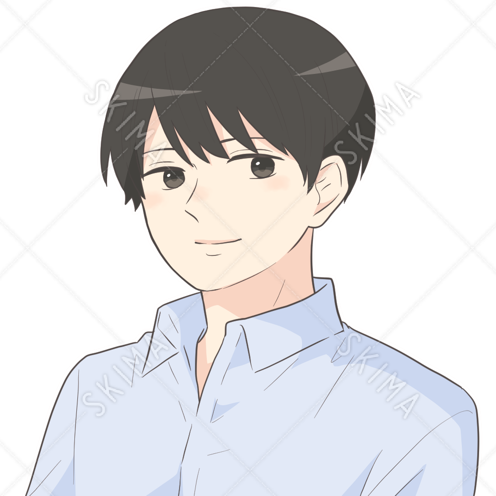 黒髪 成人男性のアイコンイラスト スキマ スキルのオーダーメイドマーケット Skima